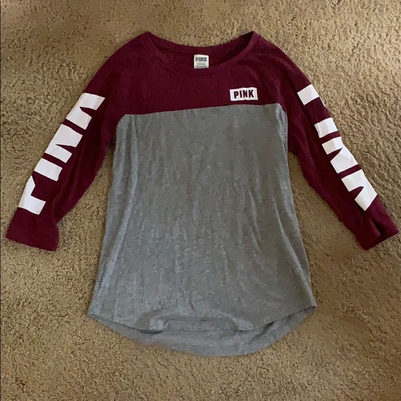 PINK Victoria's Secret Tops - Quarter Length Sleeve Pink Shirt